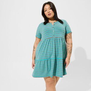 TORRID Lightweight French Terry Henley Lounge Gown